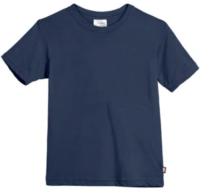 City Threads Boys Organic Cotton Soft Jersey Short Sleeve Crew Tee In Blue