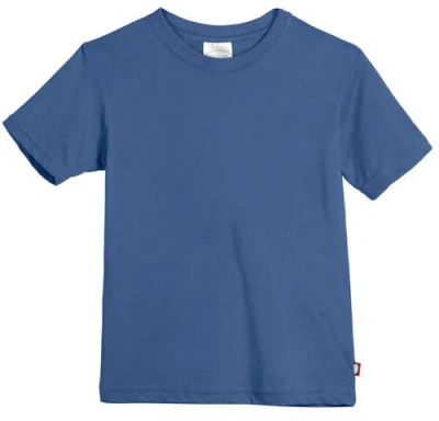 City Threads Boys Organic Cotton Soft Jersey Short Sleeve Crew Tee In Blue