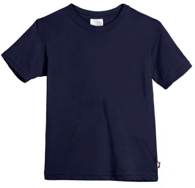 City Threads Boys Organic Cotton Soft Jersey Short Sleeve Crew Tee In Blue