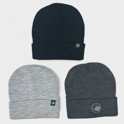 Canada Weather Gear Boys' 3-pack Beanies In Gray