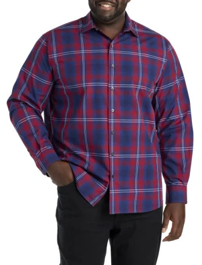 Synrgy By Dxl Big & Tall Large Plaid Sport Shirt In Multi
