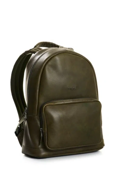 Velez Smooth Leather Backpack With Vintage Effect In Green