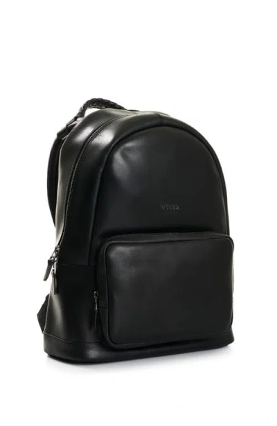 Velez Smooth Leather Backpack With Vintage Effect In Black
