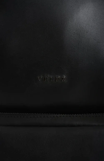 Velez Smooth Leather Backpack With Vintage Effect In Black