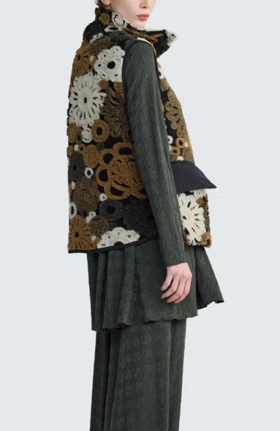 Luukaa Eira Textured Vest In Brown