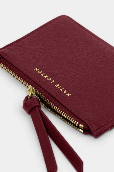 Katie Loxton Hallie Coin And Card Holder In Burgundy