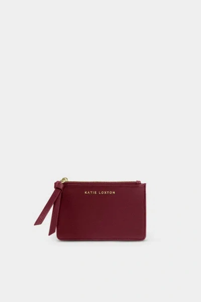 Katie Loxton Hallie Coin And Card Holder In Burgundy