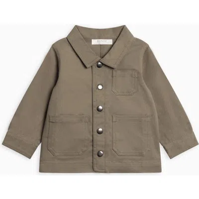 Kendi Denver Twill Chore Jacket In Green