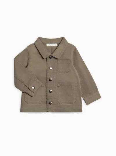 Kendi Denver Twill Chore Jacket In Green