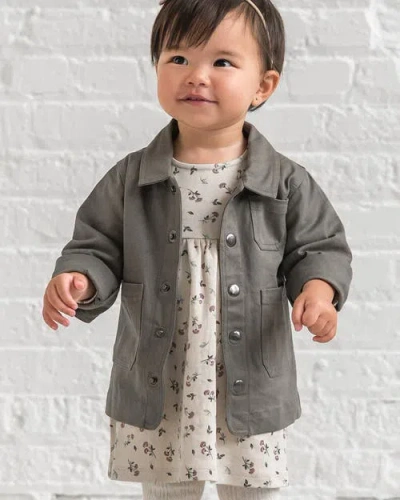 Kendi Denver Twill Chore Jacket In Green