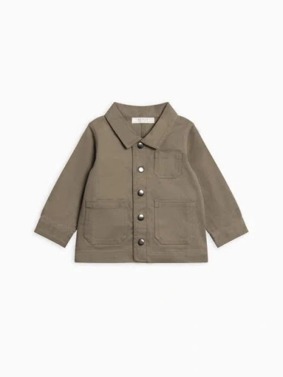 Kendi Denver Twill Chore Jacket In Green