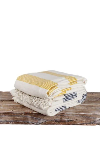 Creative Women 3 Panel Dotted Cotton Blanket In Multi