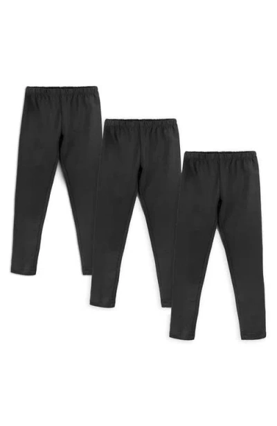Mightly Organic Cotton Leggings 3-pk In Black