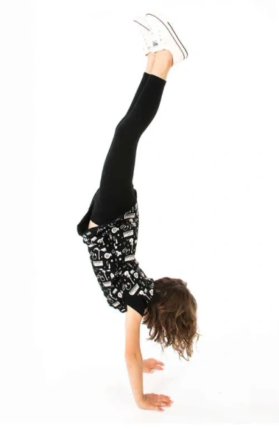 Mightly Organic Cotton Reinforced Knee Leggings 2-pk In Black