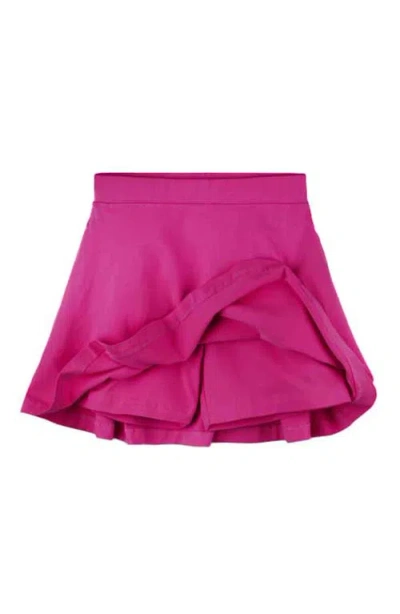 Mightly Organic Cotton Girls Pocket Skorts In Pink