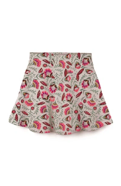 Mightly Organic Cotton Girls Pocket Skorts In Multi
