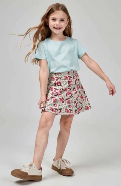Mightly Organic Cotton Girls Pocket Skorts In Multi