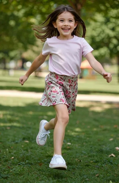 Mightly Organic Cotton Girls Pocket Skorts In Multi