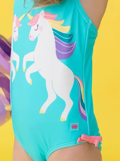 Rufflebutts Upf50 Sun Protected Cross-back One Piece In Blue