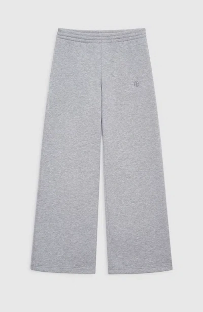 Anine Bing Monogram Kacey Sweatpant In Gray