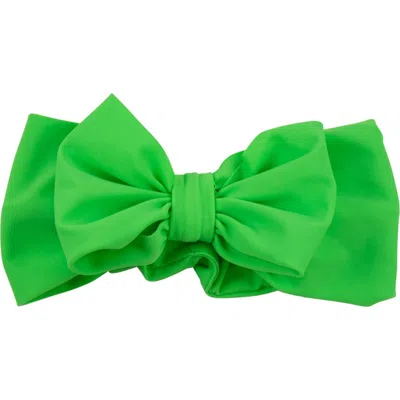 Rufflebutts Girls Upf50+ Swim Bow Headband In Green