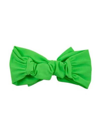 Rufflebutts Girls Upf50+ Swim Bow Headband In Green