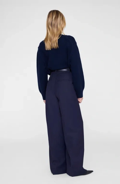 Anine Bing Lou Trouser In Blue