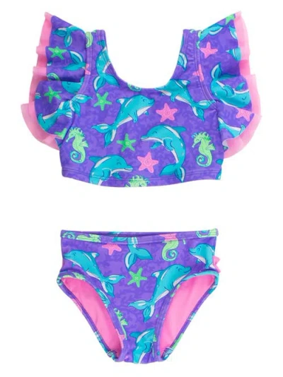 Rufflebutts Baby Girls Upf50+ Butterfly Tankini