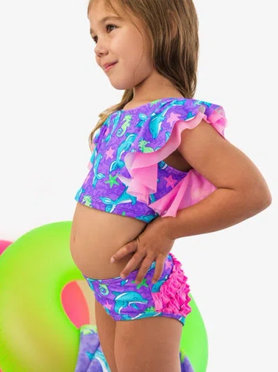Rufflebutts Baby Girls Upf50+ Butterfly Tankini