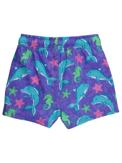 Ruggedbutts Upf50+ Sun Protected Stretch Swim Trunks In Animal Print