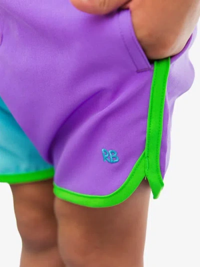 Ruggedbutts Upf50+ Sun Protected Stretch Dolphin Hem Swim Trunks In Pattern