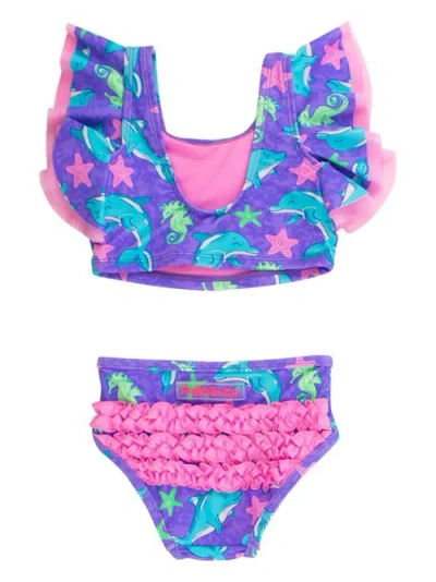 Rufflebutts Baby Girls Upf50+ Butterfly Tankini In Multi