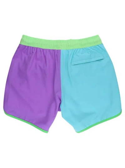 Ruggedbutts Stretch Dolphin Hem Swim Trunks In Multi