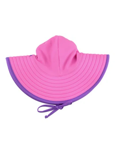 Rufflebutts Girls Upf50+ Sun Protected Swim Hat In Purple