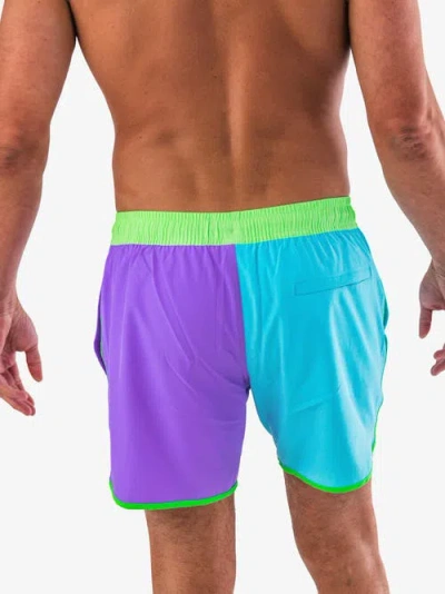 Ruggedbutts Stretch Dolphin Hem Swim Trunks In Multi