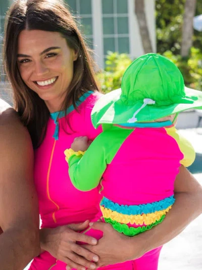 Rufflebutts Unisex Upf50+ Sun Protective Hat In Green