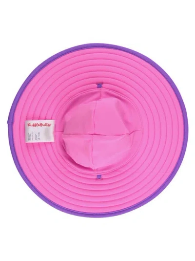 Rufflebutts Girls Upf50+ Sun Protected Swim Hat In Purple