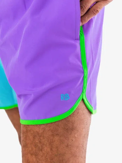 Ruggedbutts Stretch Dolphin Hem Swim Trunks In Multi