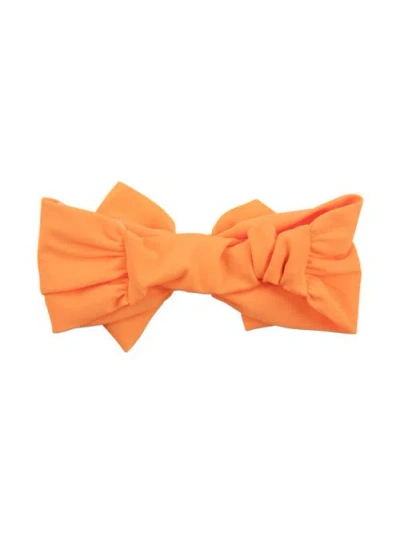 Rufflebutts Girls Upf50+ Swim Bow Headband In Orange