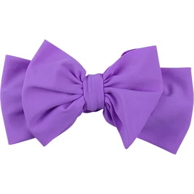 Rufflebutts Girls Upf50+ Swim Bow Headband In Purple
