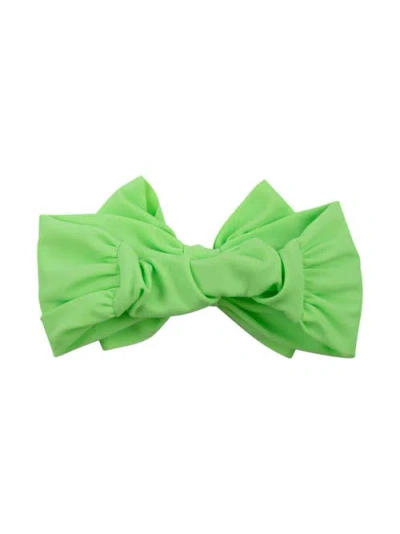 Rufflebutts Girls Upf50+ Swim Bow Headband In Green