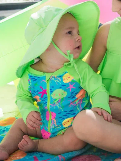 Rufflebutts Unisex Upf50+ Sun Protective Hat In Green
