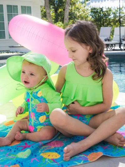 Rufflebutts Unisex Upf50+ Sun Protective Hat In Green