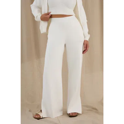 Kada The Sweater Wide Leg Pant In White