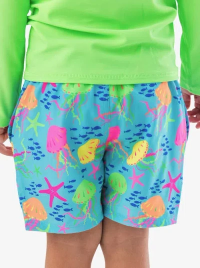 Ruggedbutts Upf50+ Sun Protected Stretch Swim Trunks In Blue