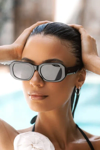 Freyrs Eyewear Onyx Rectangular Sunglasses In Black