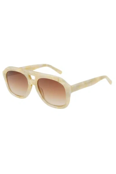 Freyrs Eyewear Voyager Oversized Aviator Sunglasses In Neutral