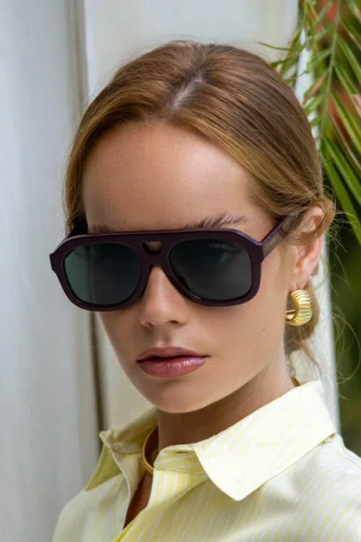 Freyrs Eyewear Voyager Oversized Aviator Sunglasses In Brown