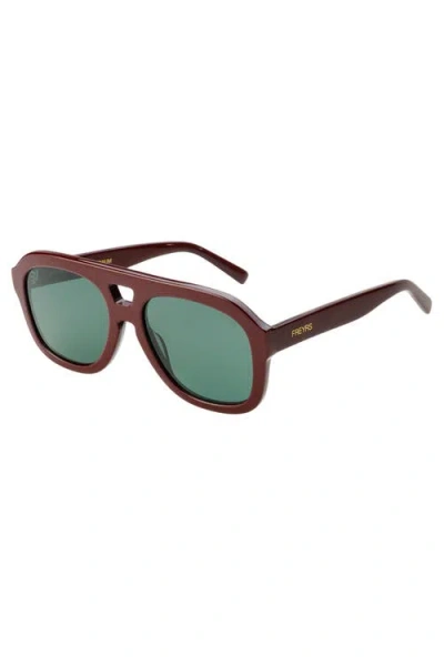 Freyrs Eyewear Voyager Oversized Aviator Sunglasses In Brown
