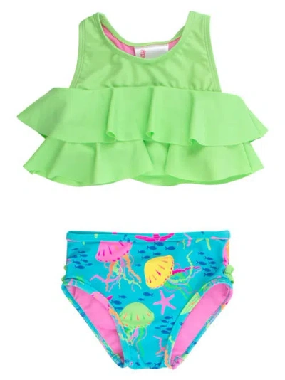 Rufflebutts Baby Girls Flounce Bikini In Multi